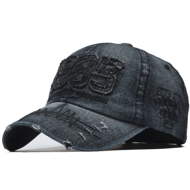 100% Cotton Brand Men Women Baseball Cap High Quality Washed Fitted Cap Denim 1985 Snapback Hats Outdoor Dad Hat