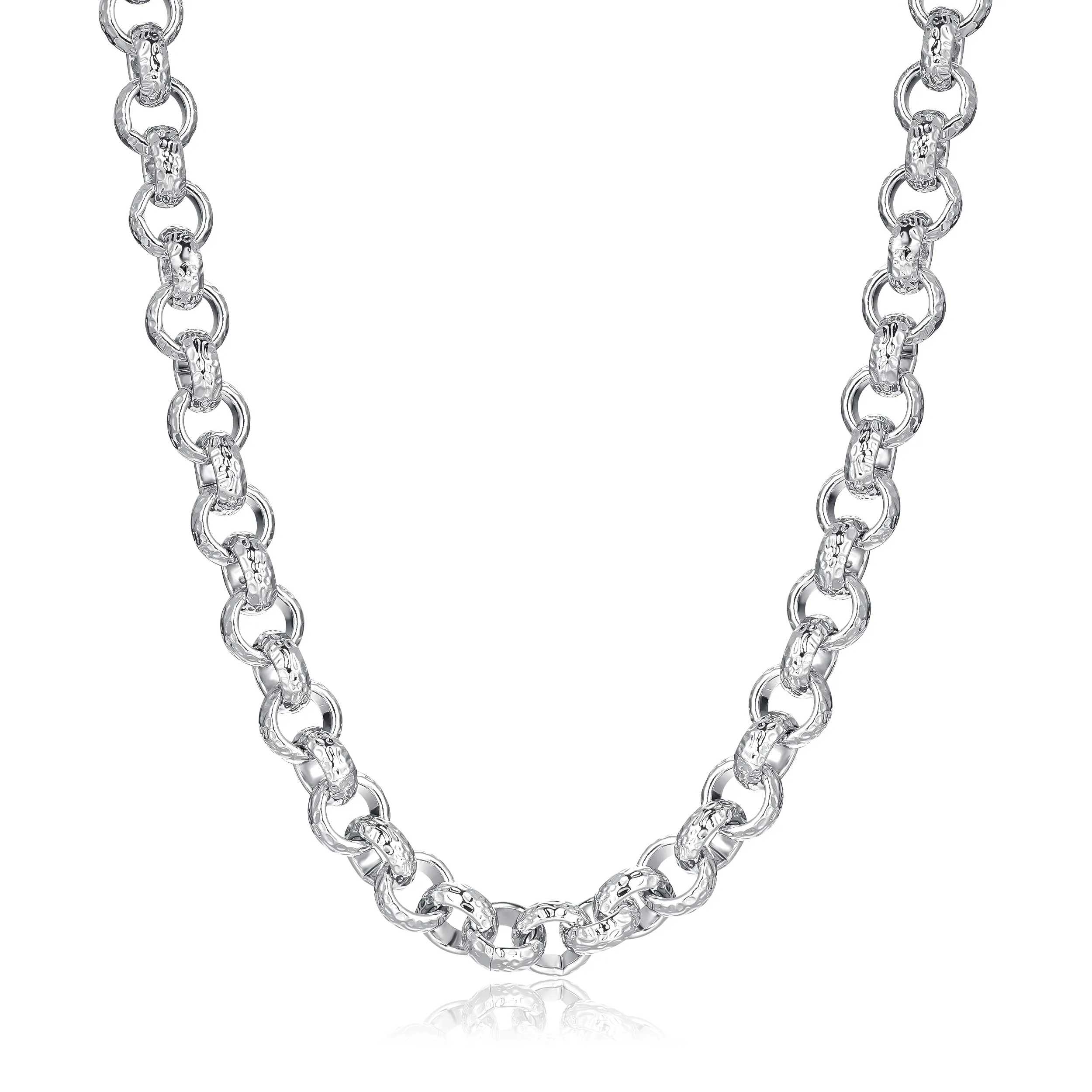 12mm Silver Filled Diamond Cut Pattern Belcher Chain Albert Clasp 30 Inch