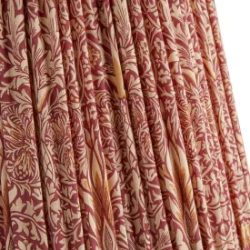 20cm scalloped empire shade in claret & gold silk Snakeshead by Morris & Co.