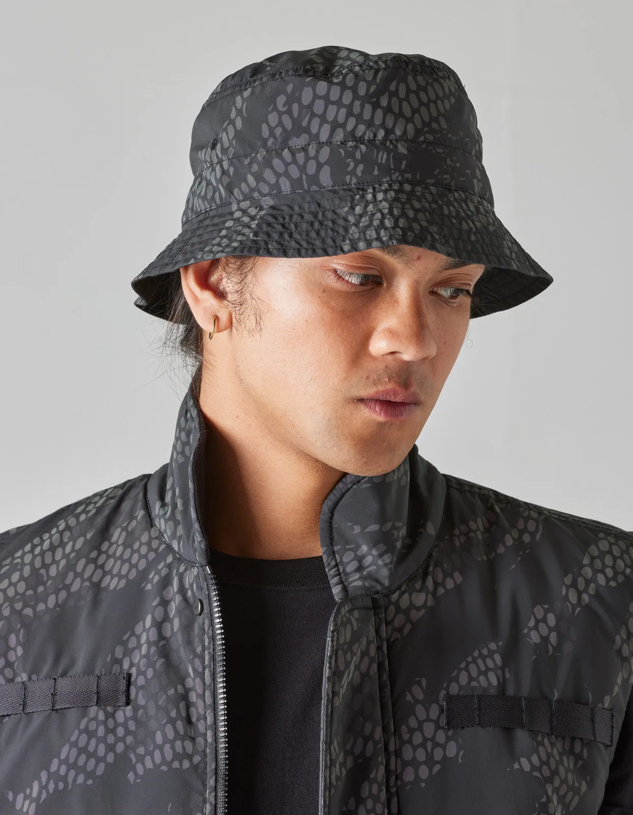 5052 Camo Reflective Bucket Hat Subdued Night