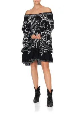 A-LINE FRILL DRESS BOTANICAL BANDITS