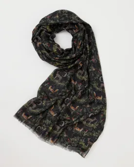 A Night's Tale Woodland Midnight Light Weight Scarf