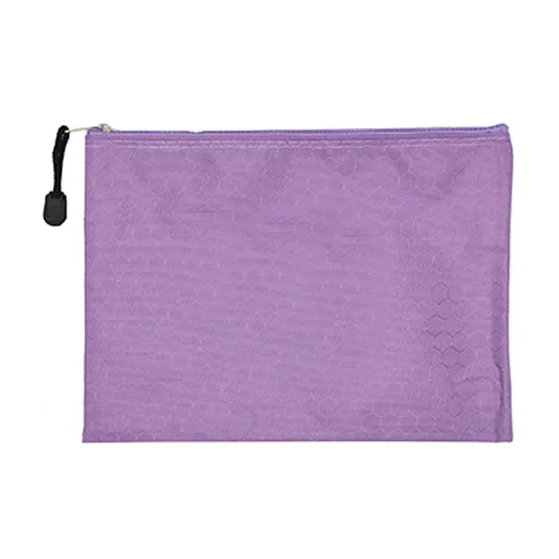 A5 Zippered Pouch with Hexagonal Design