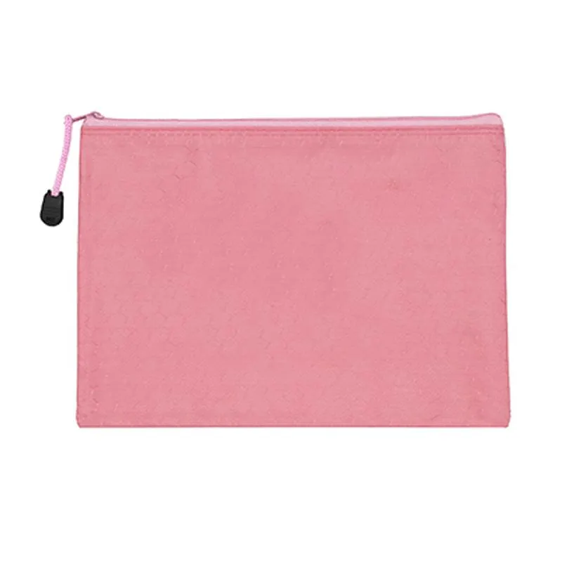 A5 Zippered Pouch with Hexagonal Design