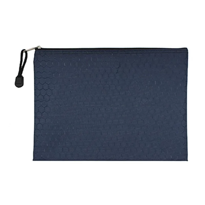 A5 Zippered Pouch with Hexagonal Design