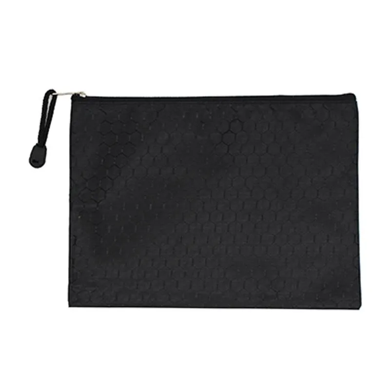 A5 Zippered Pouch with Hexagonal Design