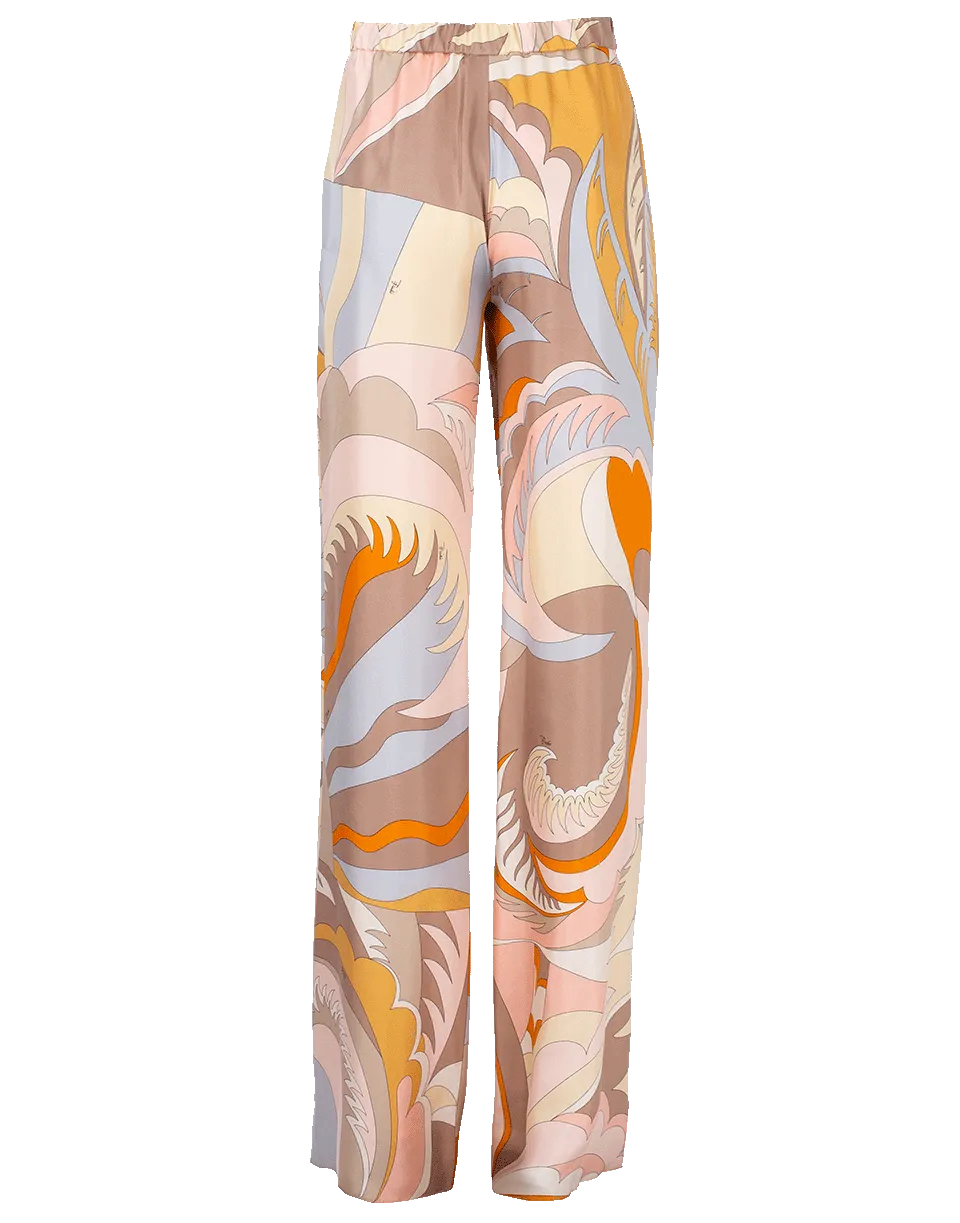 Acapulco Print Silk Pant