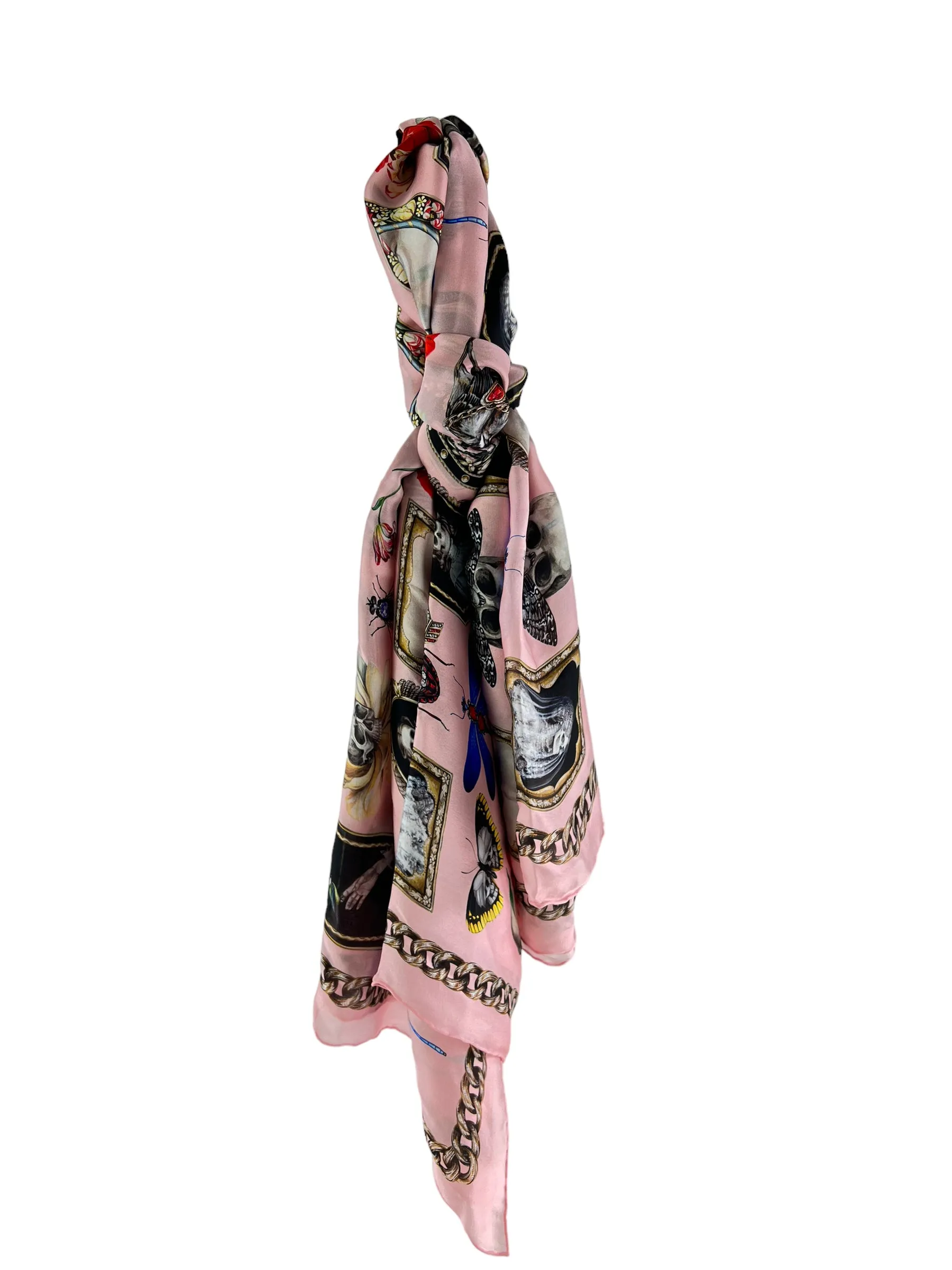 Alexander McQueen Printed Pink Scarf