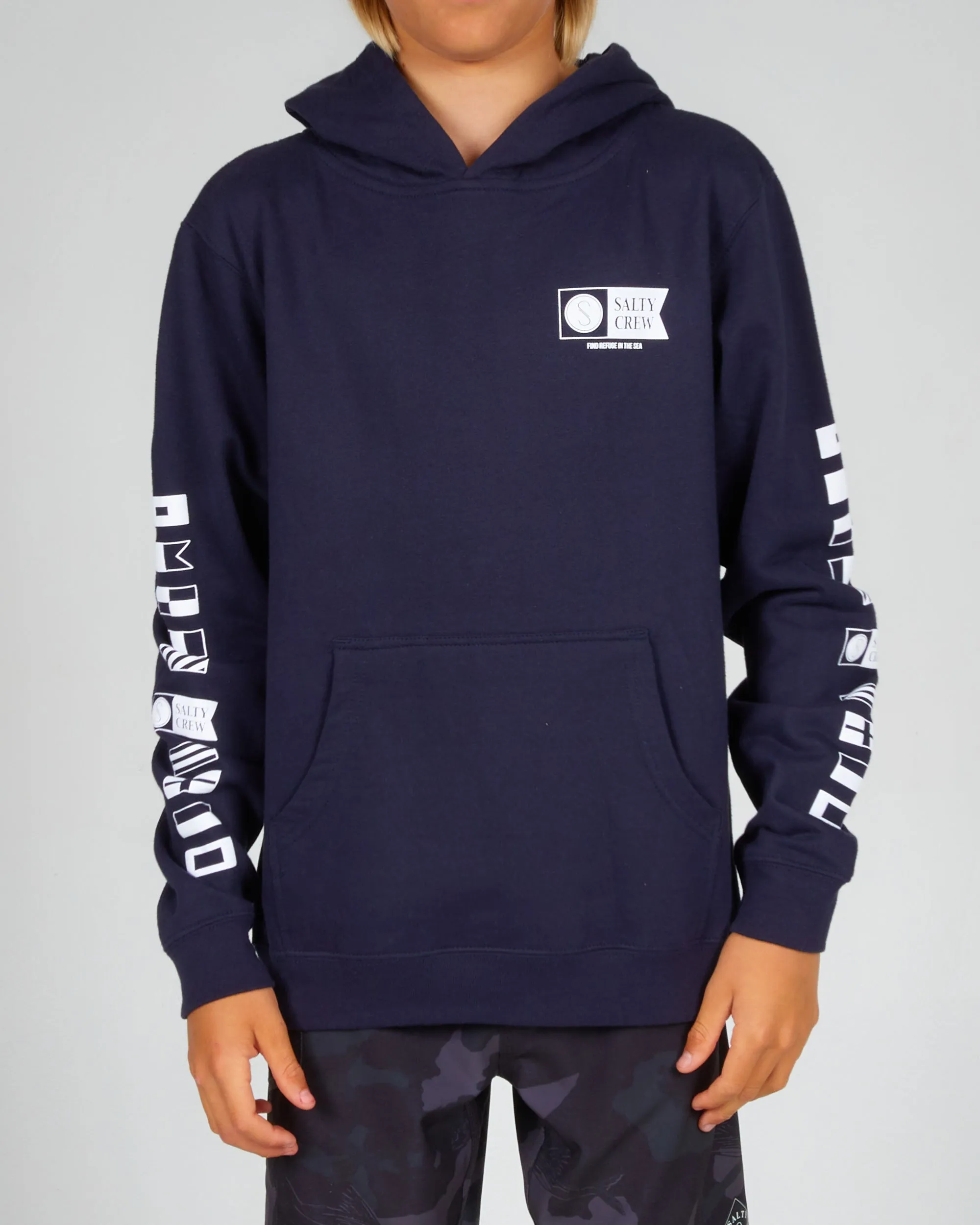 Alpha Flag Boys Navy Fleece