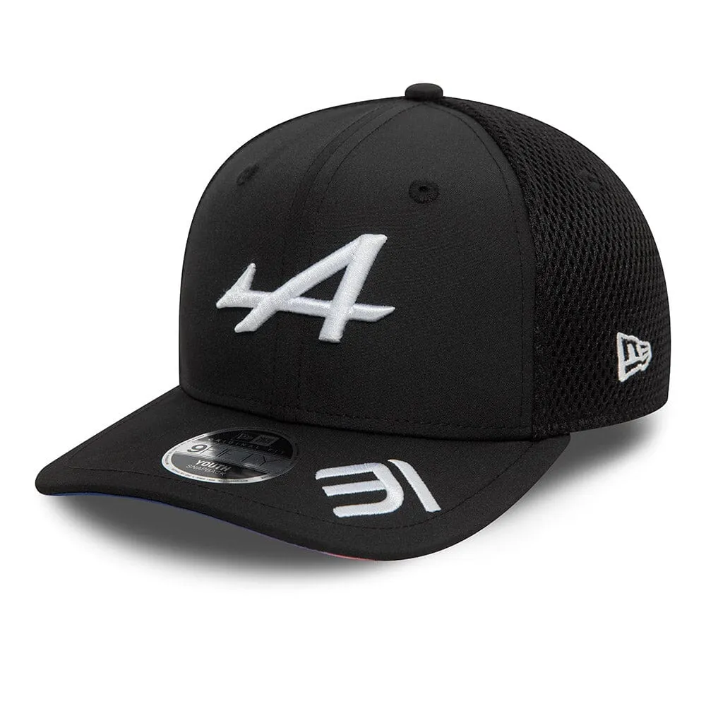 Alpine Racing F1 2024 Kids New Era 9Fifty Esteban Ocon Team Hat - Youth Black