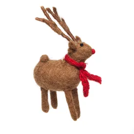 Amica Felt Brown Standing Reindeer