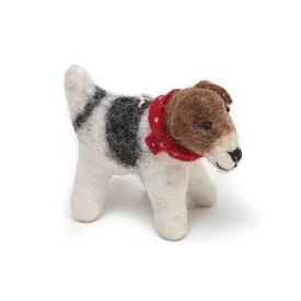 Amica Felt Fox Terrier with Neckerchief