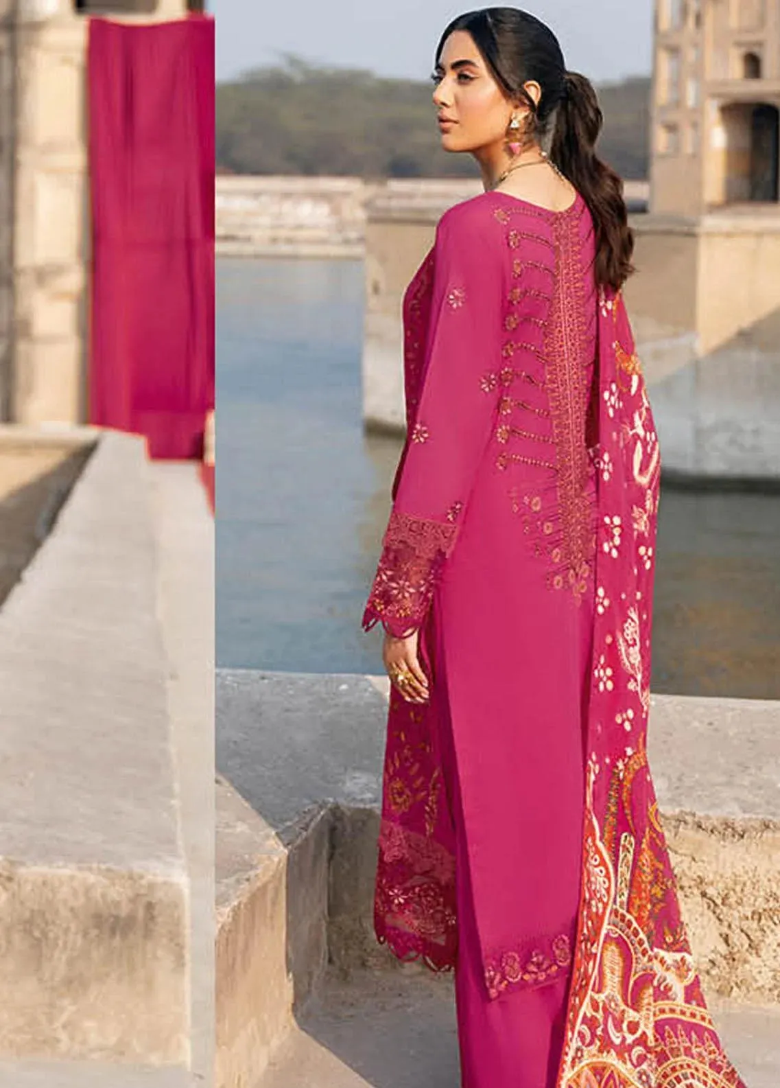 Andaaz By Ramsha Embroidered Lawn Unstitched 3 Piece Suit - 03