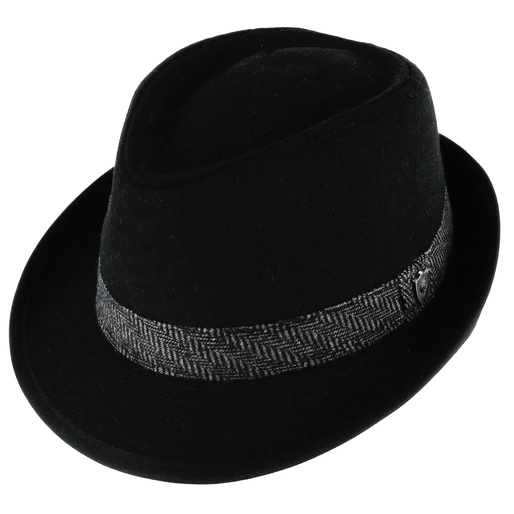 Ascentix Men's Wool Blend All Season Fedora Hat with Herringbone Band