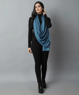 Azure Blue Cashmere-Pashmina Stole