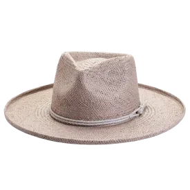 Bailey | Womens Grey Sun Straw Hat Western Cowgirl Hat - Bourbon Cowgirl