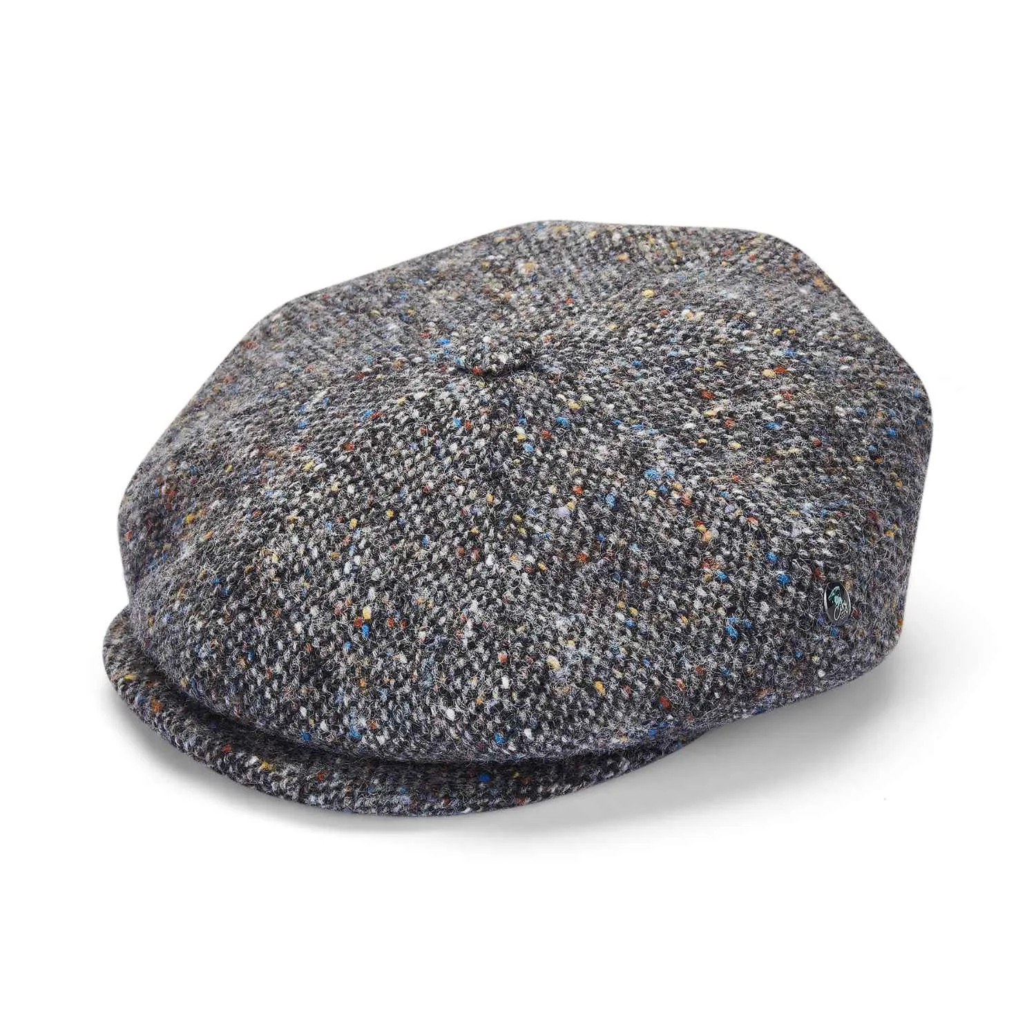 Baker Boy Hat by City Sport | Grey Speckled Donegal Tweed Cap