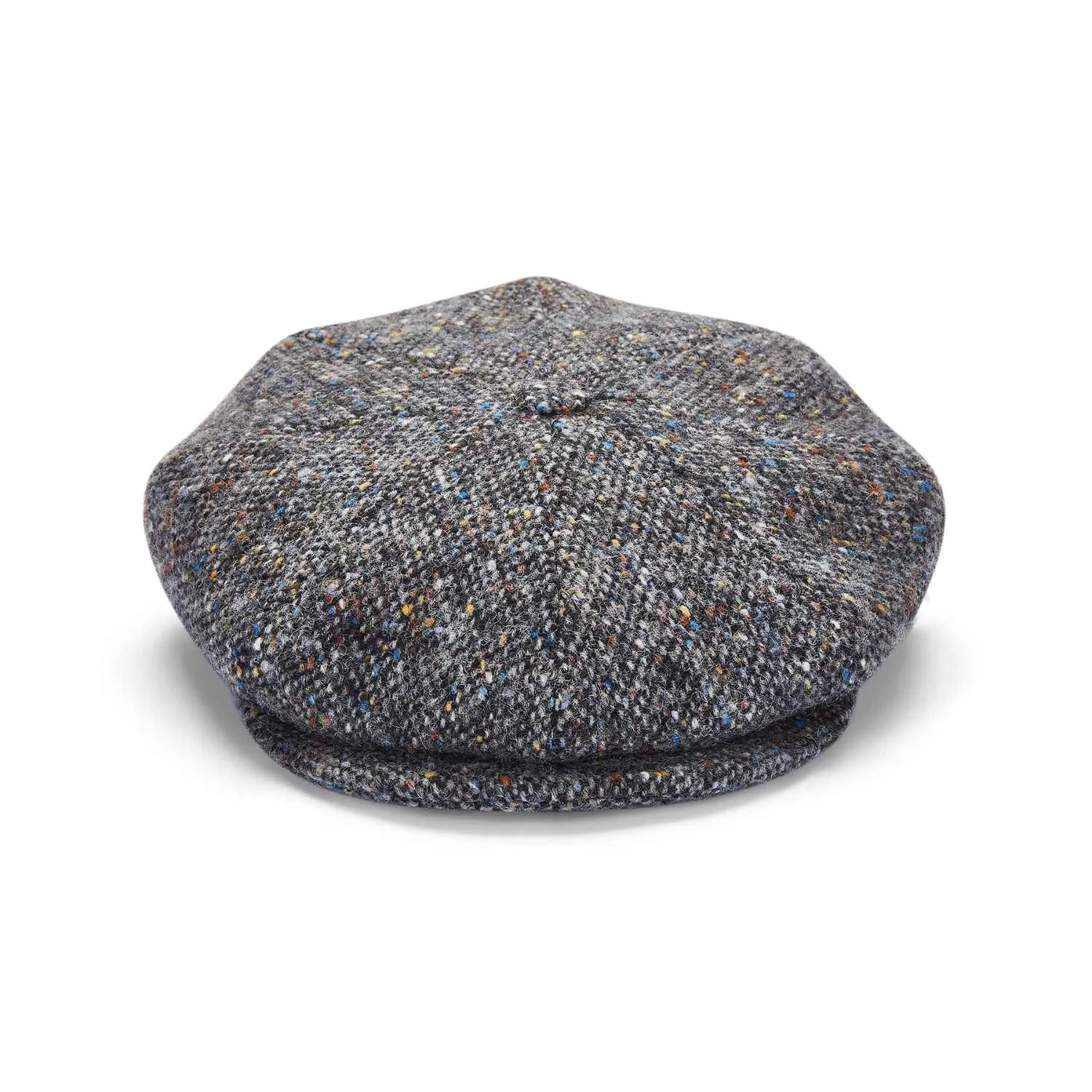 Baker Boy Hat by City Sport | Grey Speckled Donegal Tweed Cap