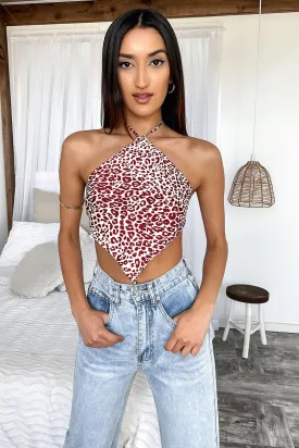 Bandit Crop - Red Leopard