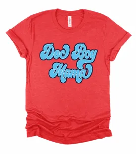 Bella Canvas or Comfort Colors DOC Boy Mama Baseball Tee/ Youth and Adult Sizes - Red/Blue