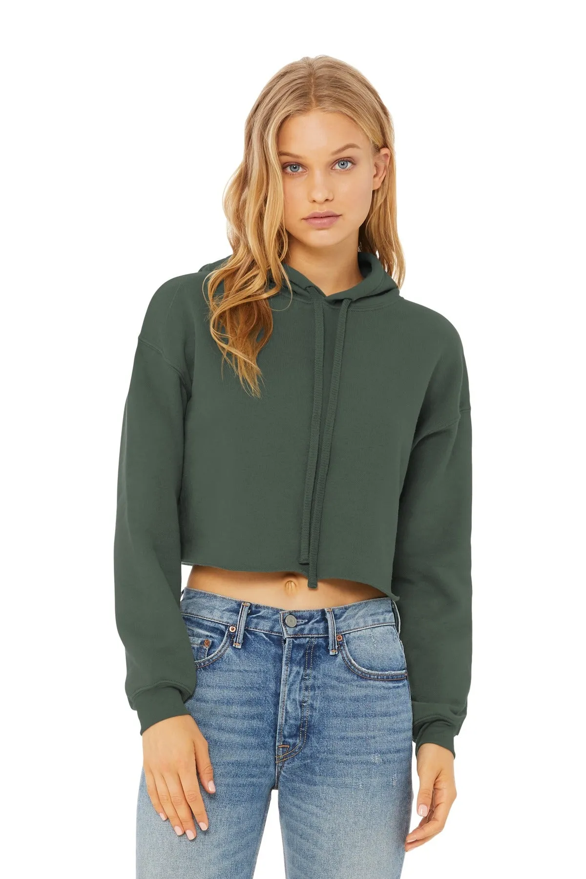 BELLA CANVAS Women's Sponge Fleece Cropped Fleece Hoodie. BC7502