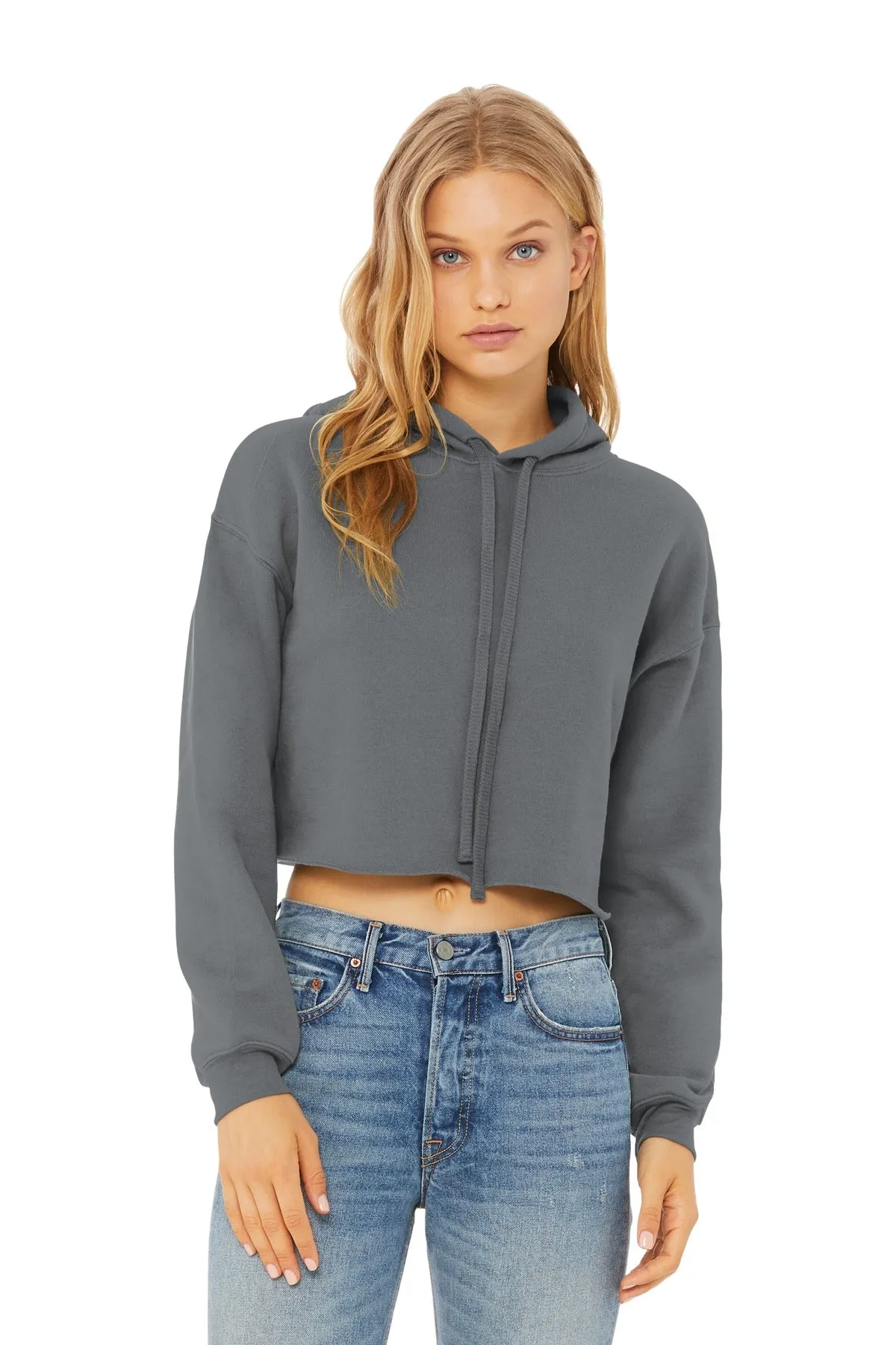 BELLA CANVAS Women's Sponge Fleece Cropped Fleece Hoodie. BC7502