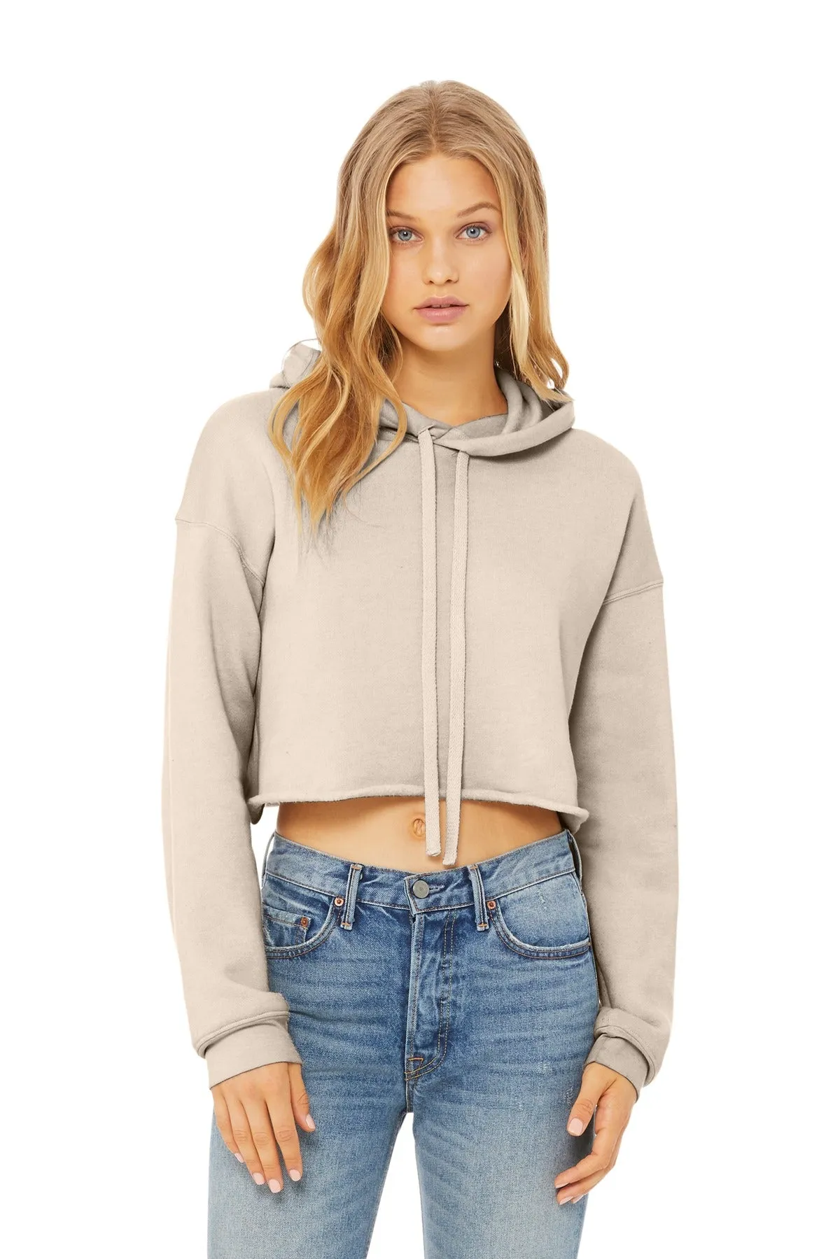 BELLA CANVAS Women's Sponge Fleece Cropped Fleece Hoodie. BC7502