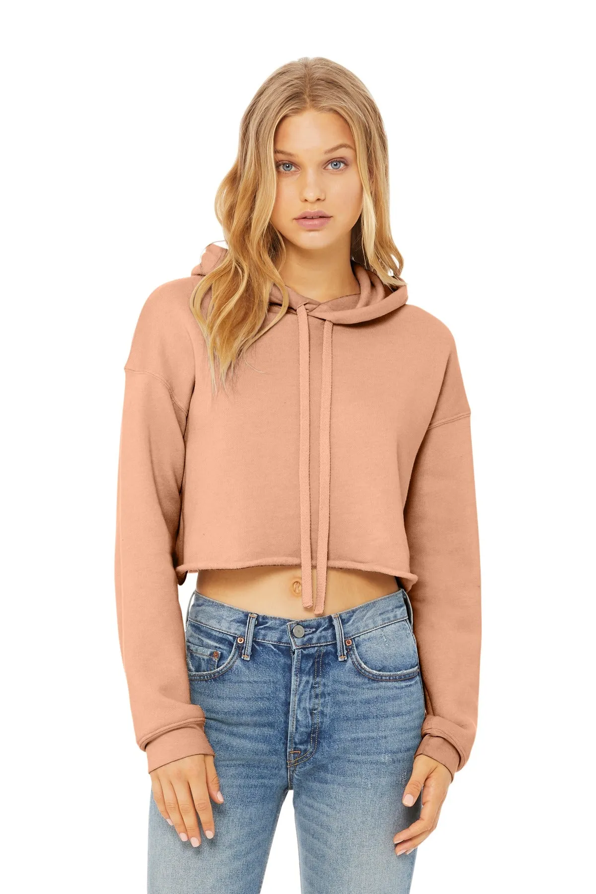 BELLA CANVAS Women's Sponge Fleece Cropped Fleece Hoodie. BC7502