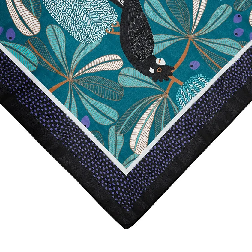 Bella the Black Cockatoo Square Scarf