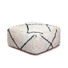 Beni Ourain Black and White Ottoman