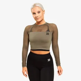 Better Bodies Bronx Cropped Long Sleeve - Washed Green