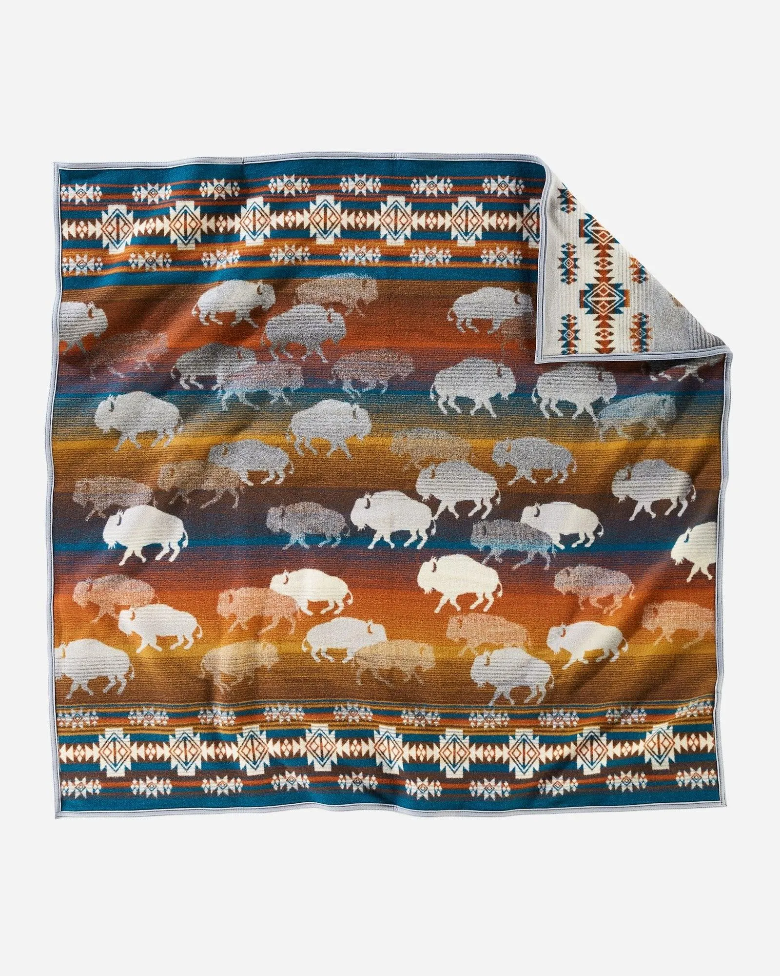 Bison Rush Hour Pendleton Throws Collection