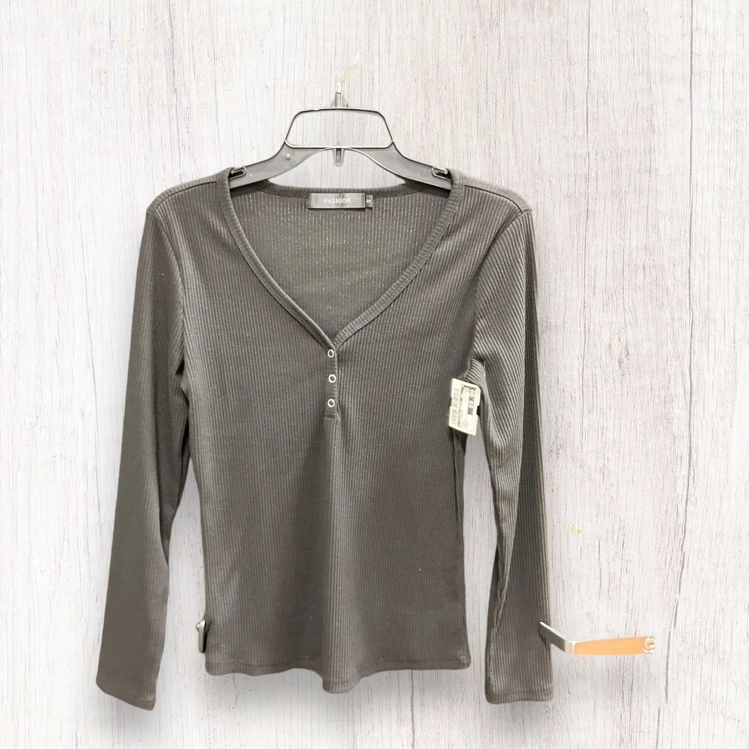 Black Top Long Sleeve Basic Clothes Mentor, Size S