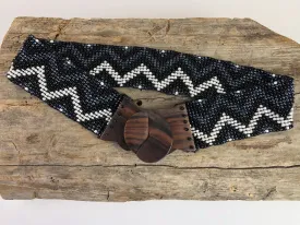 Black Ziggy Handmade Beaded Belt