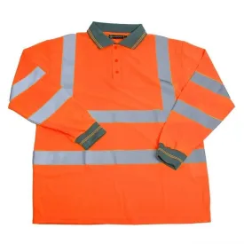 Blackrock Orange Hi Vis Polo Shirt Long Sleeve