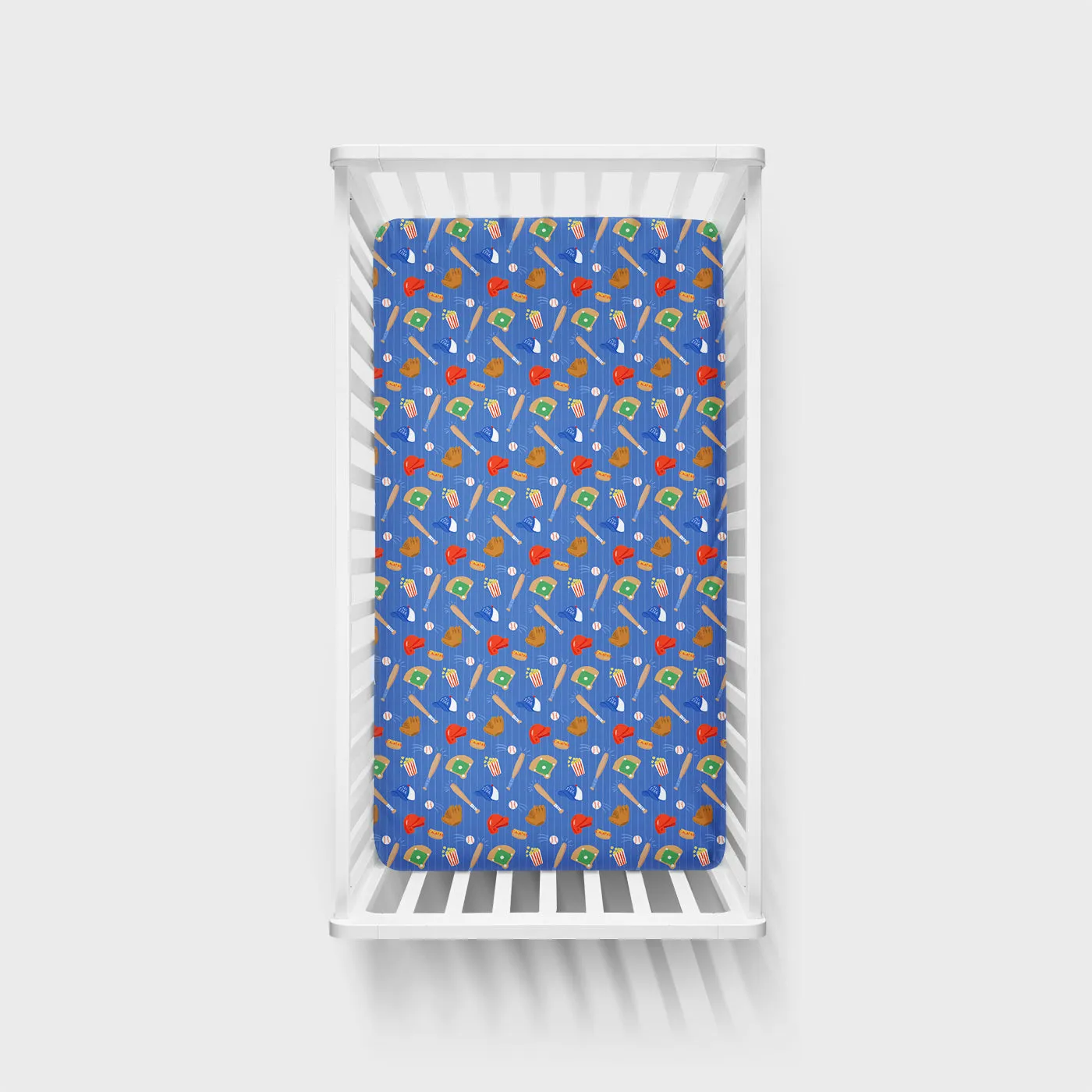 Blue All Stars Fitted Crib Sheet