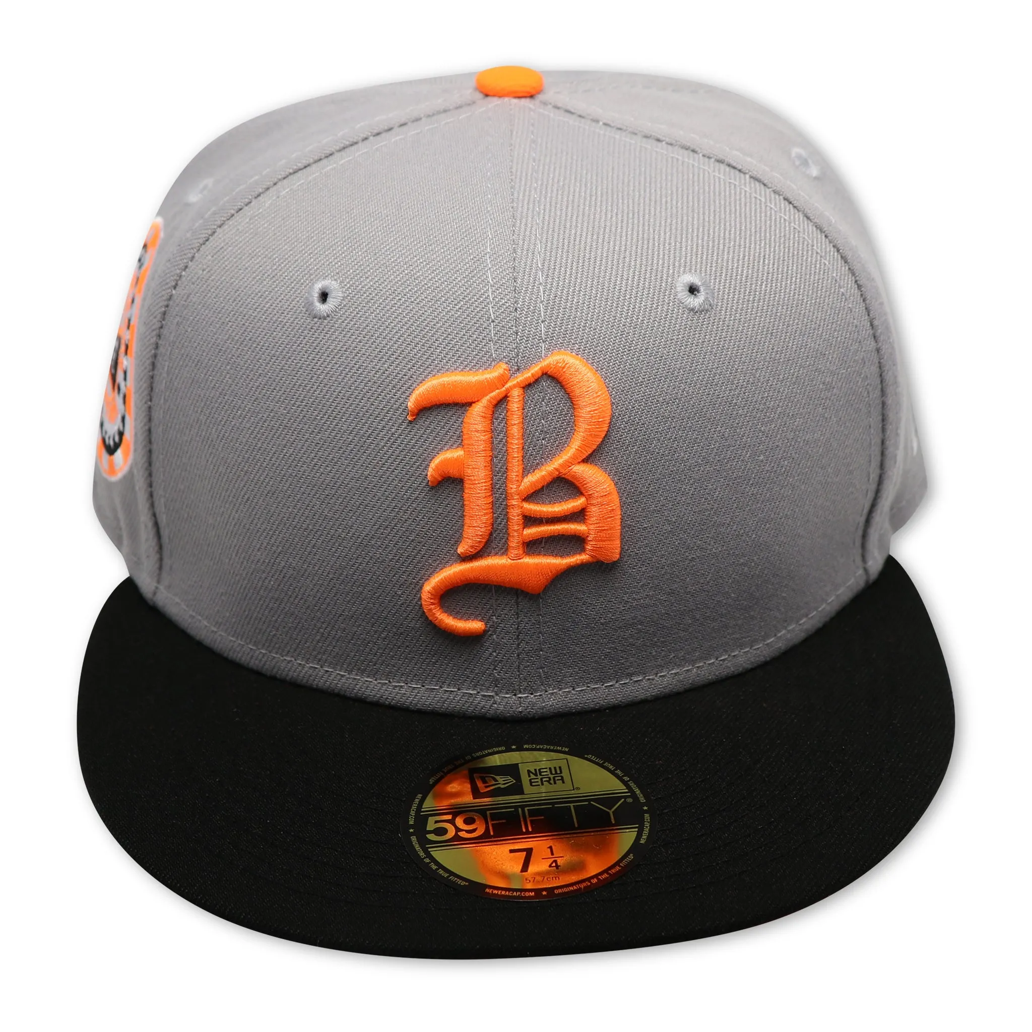 BOSTON BRAVES (GREY) (1942 ALLSTARGAME) NEW ERA 59FIFTY FITTED ( NEON ORANGE UNDER VISOR)