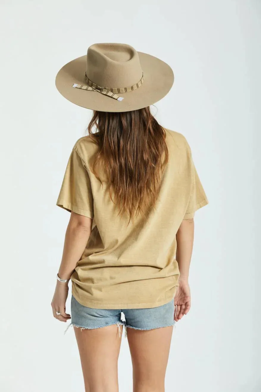 Brixton leigh felt fedora - sand