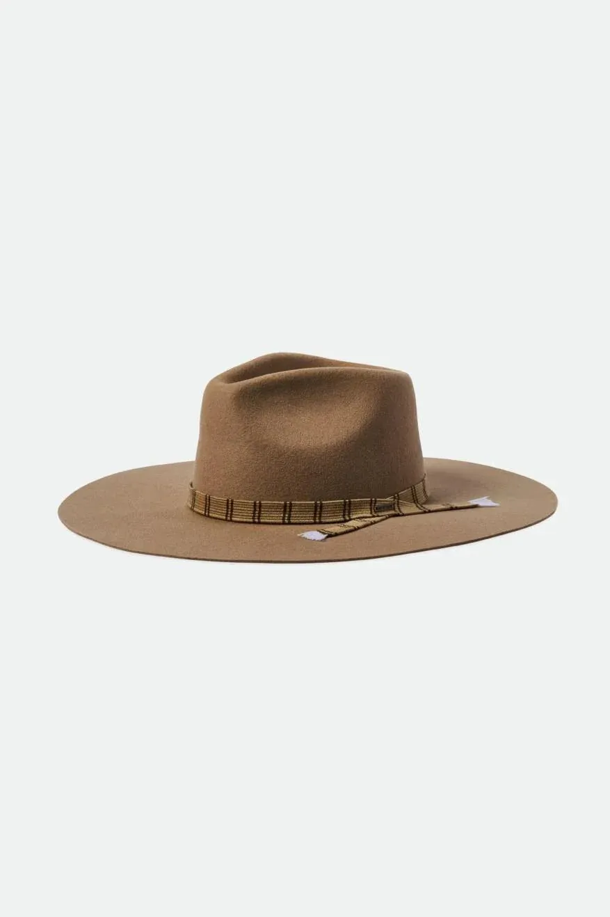 Brixton leigh felt fedora - sand