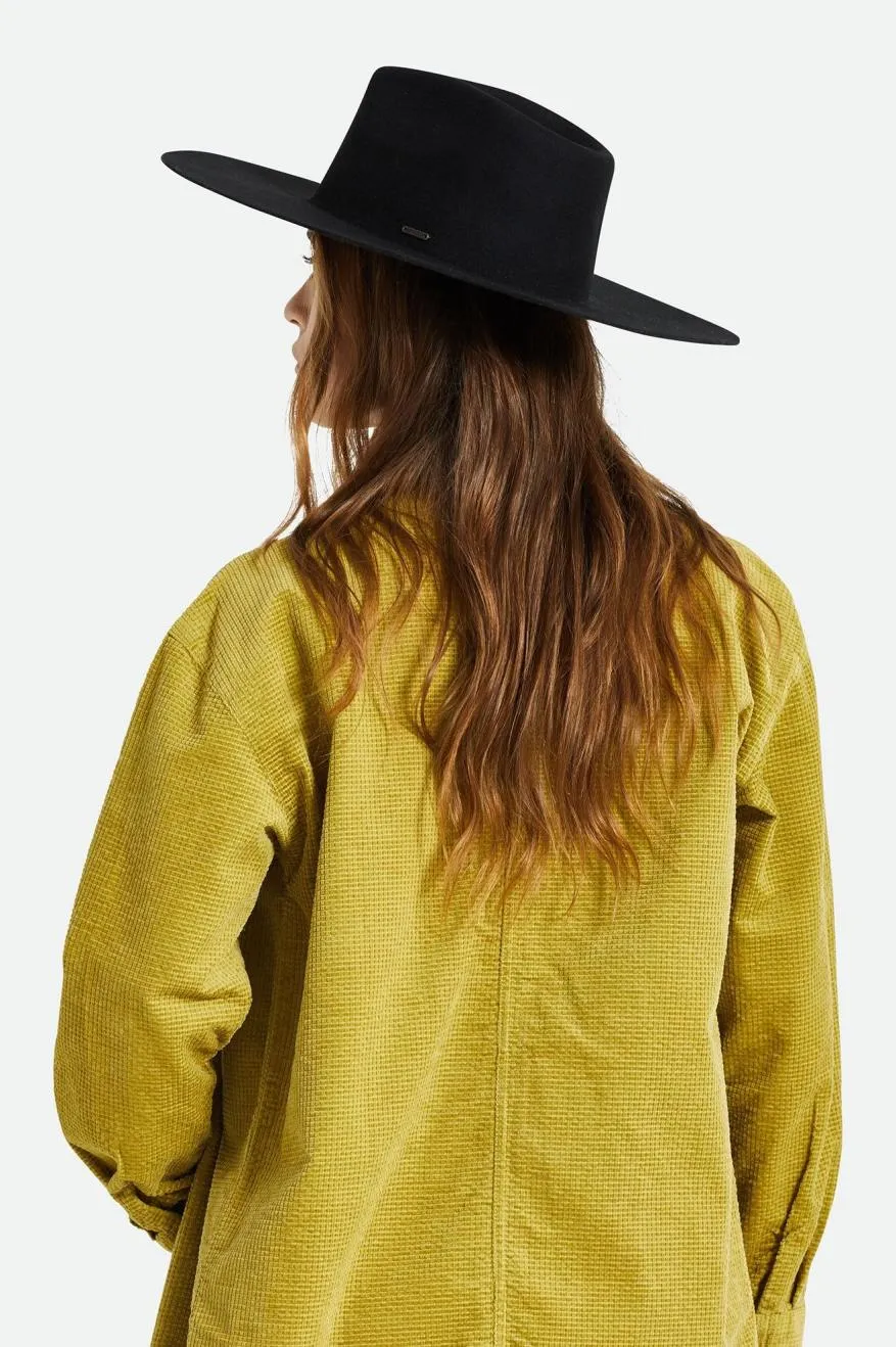 Brixton  primrose felt fedora black