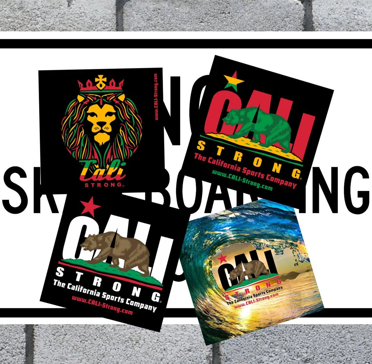 CALI Strong Sticker 4 Pack Series 1A Vinyl Decal Set