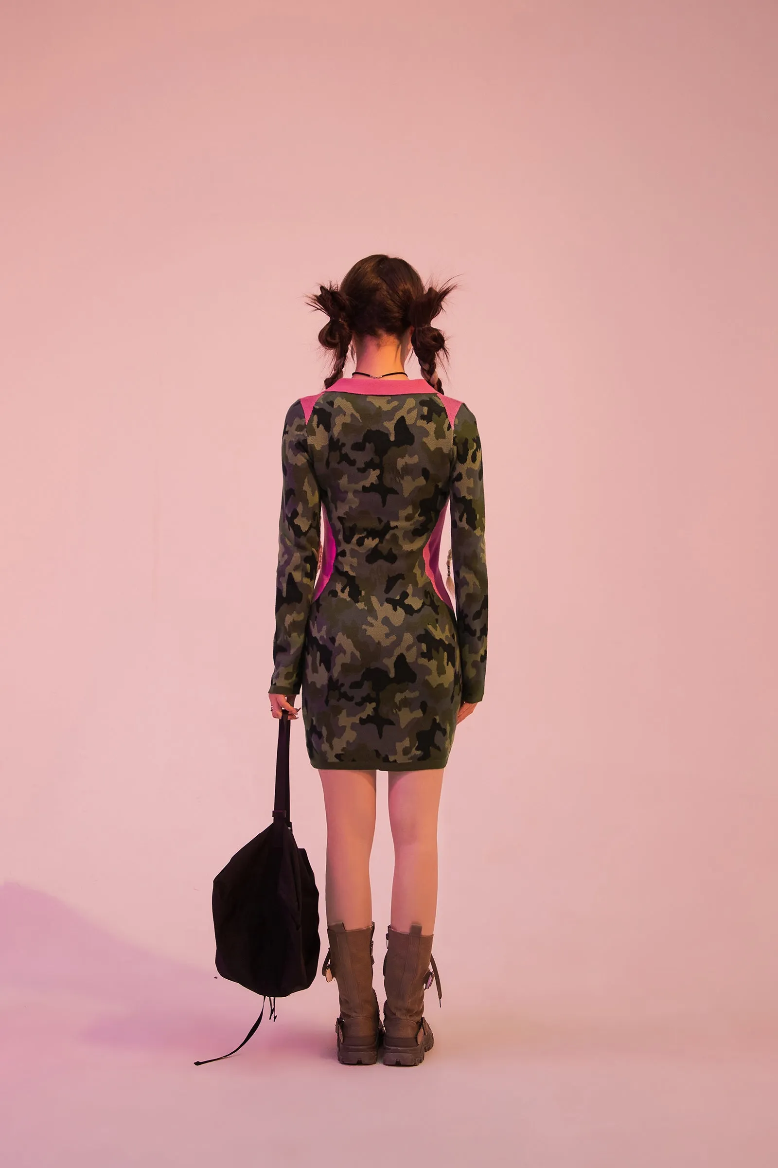 Calling All My Girls Camouflage Slim Dress