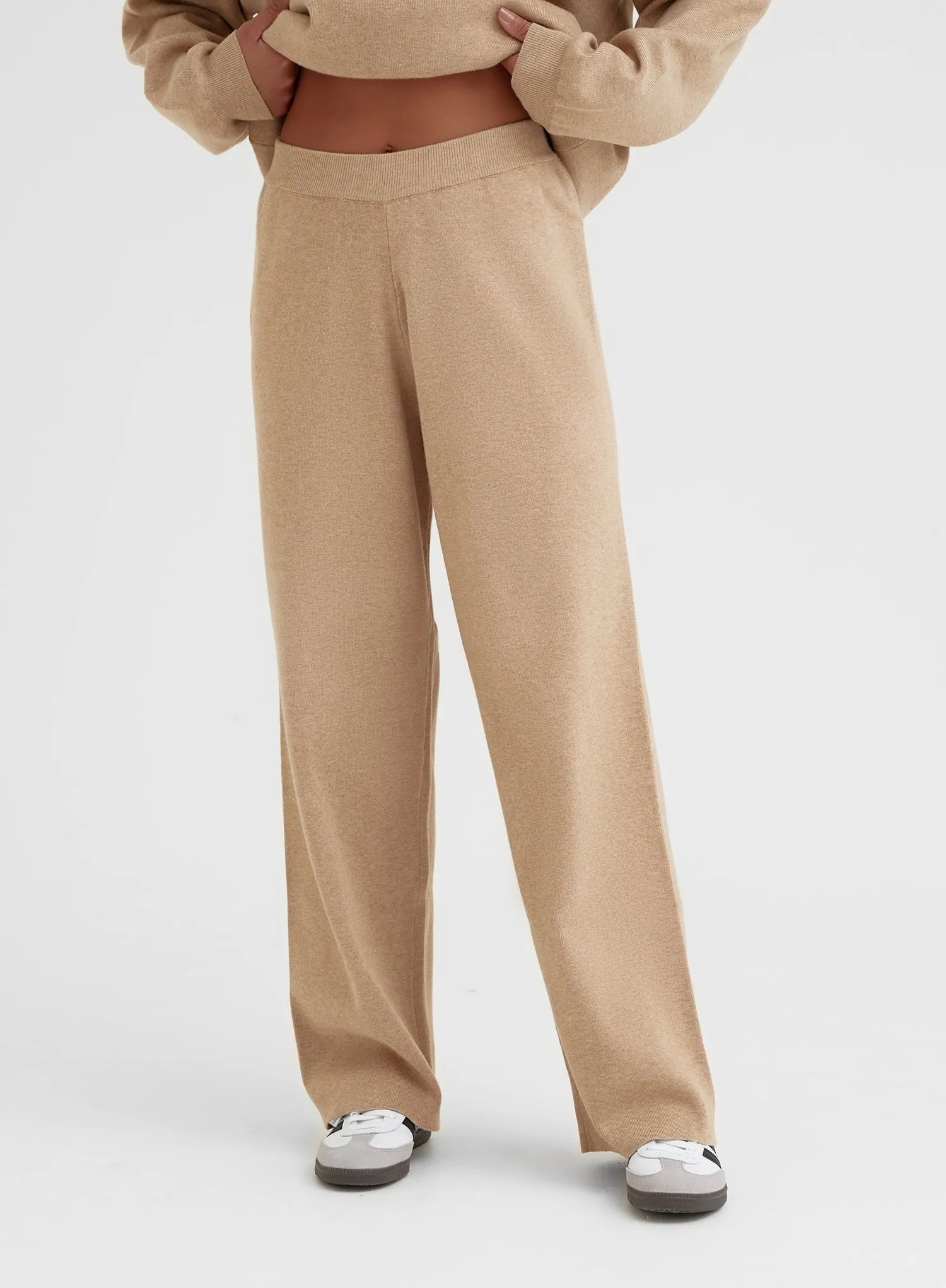 Camel Knitted Lounge Trouser - Cameron