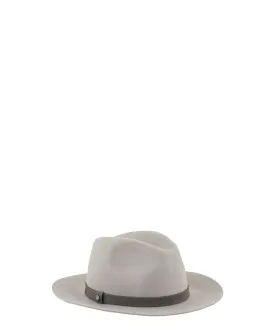 Cappello fedora in panno di lana con cinturino