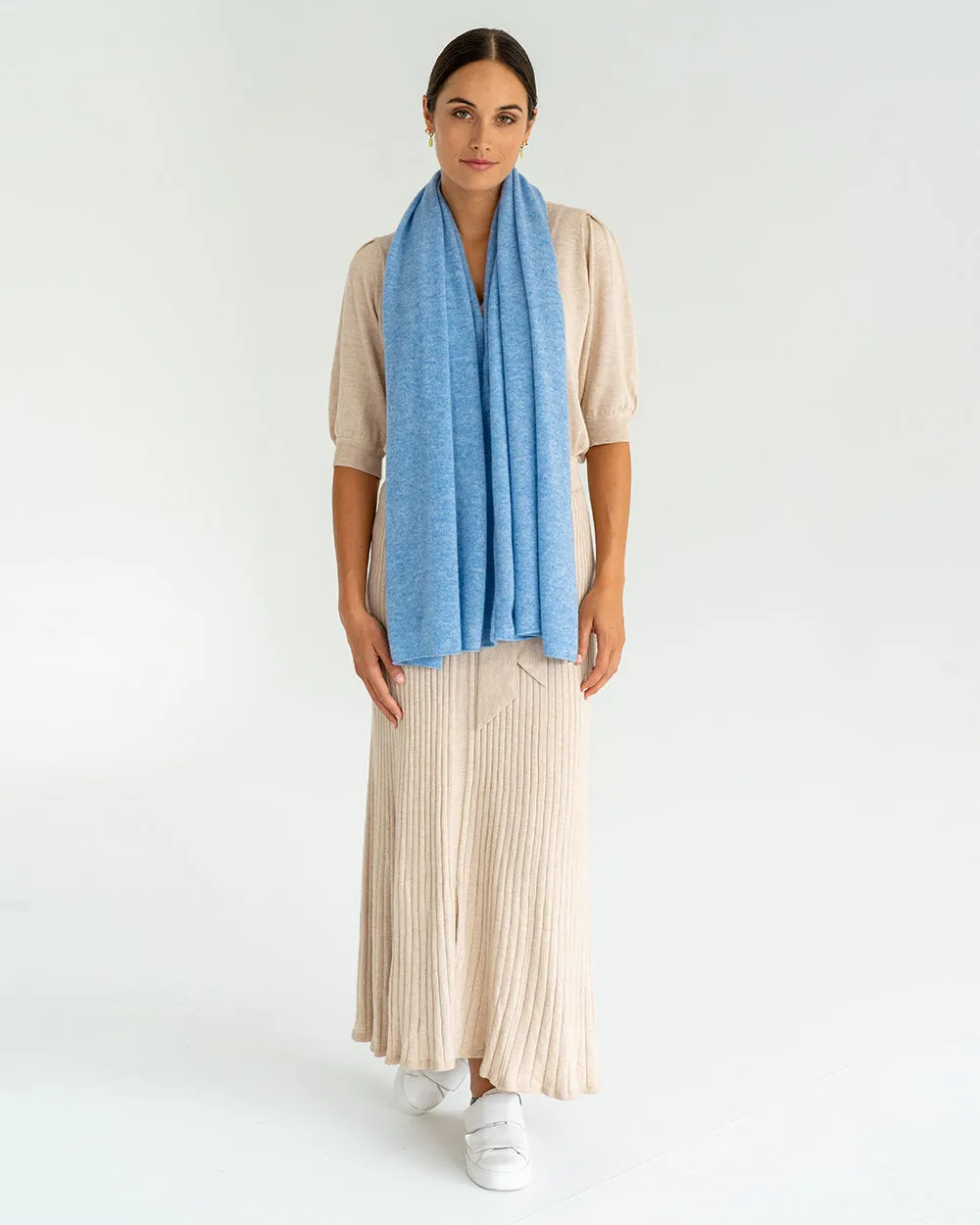 Cashmere Caplet - Cornflower