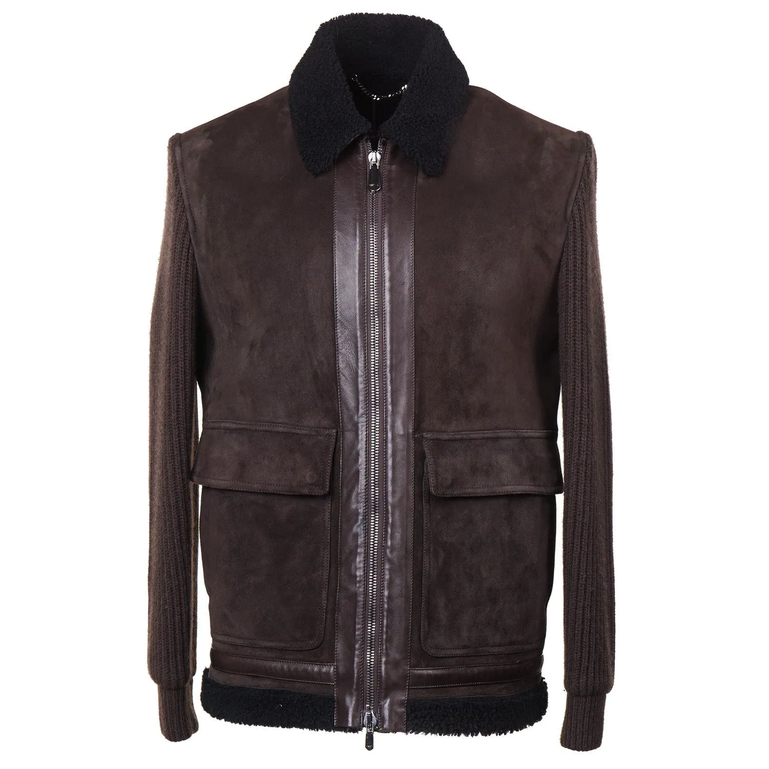 Cesare Attolini Shearling-Lined Suede Jacket