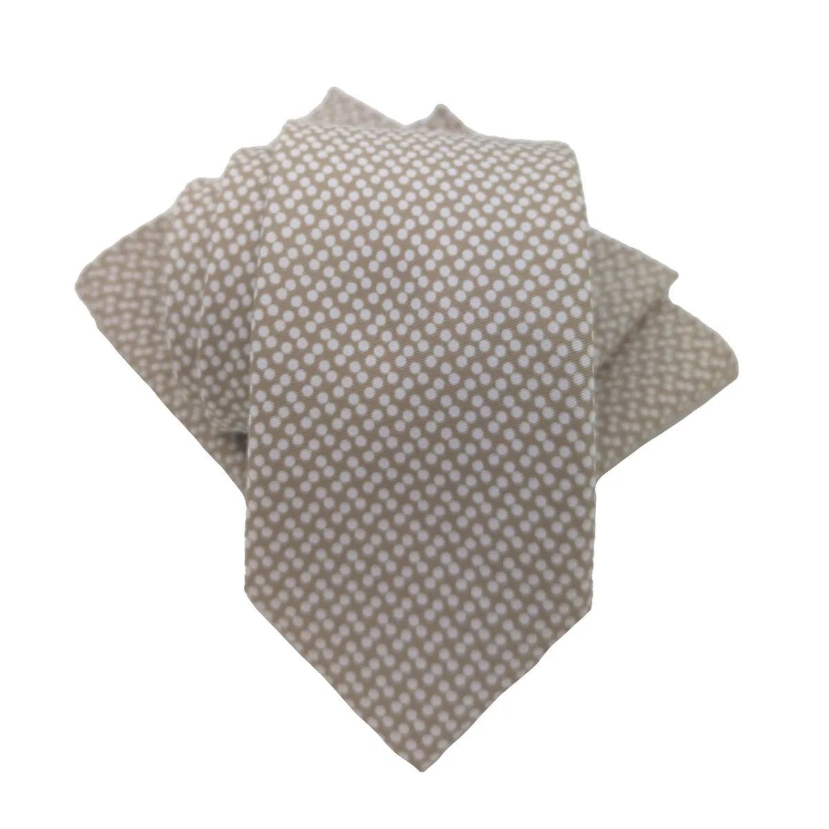 Champagne Dotty Wedding Tie