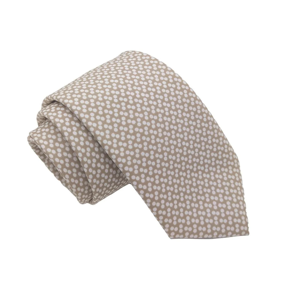 Champagne Dotty Wedding Tie