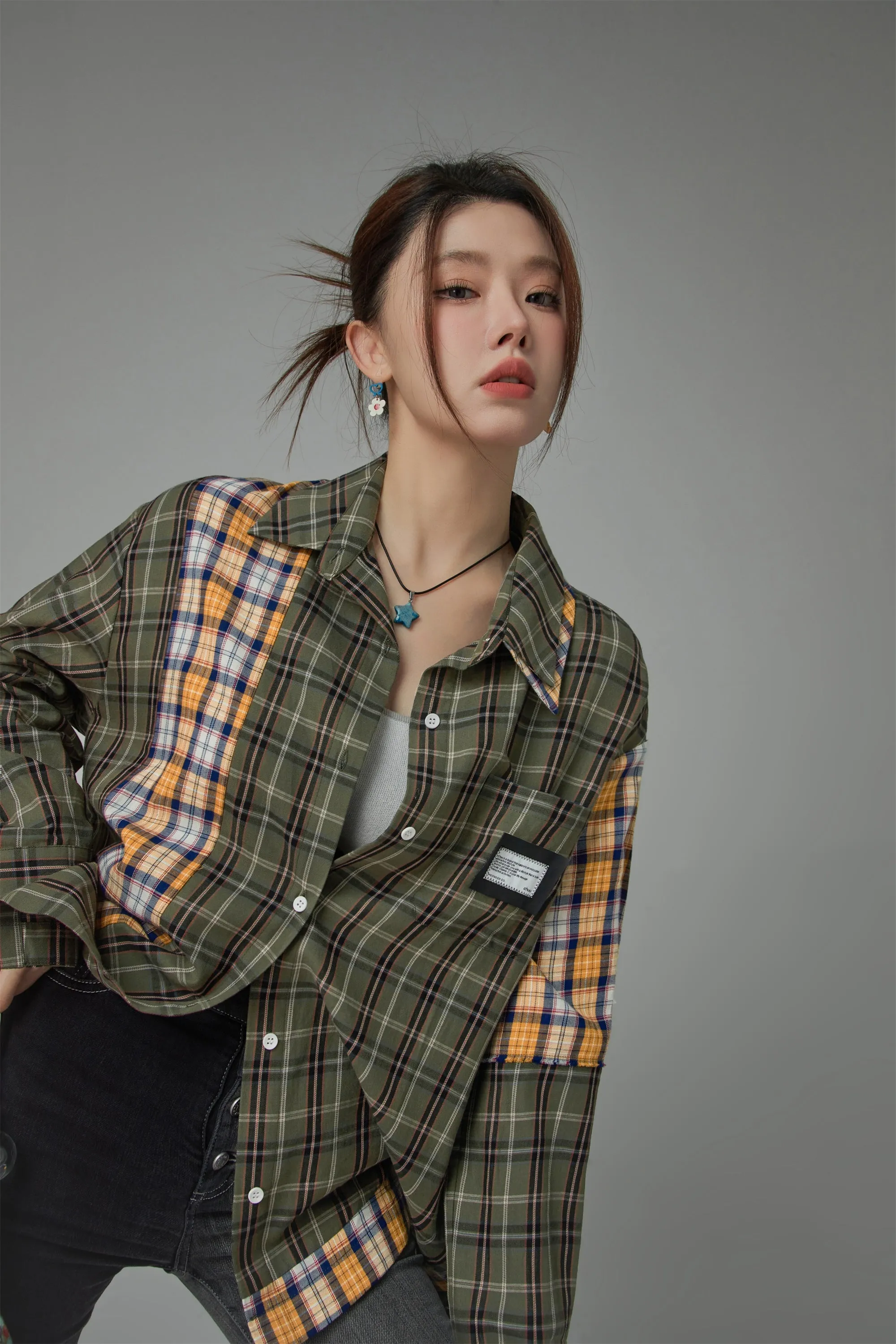 Checked Loose-Fit Shirt