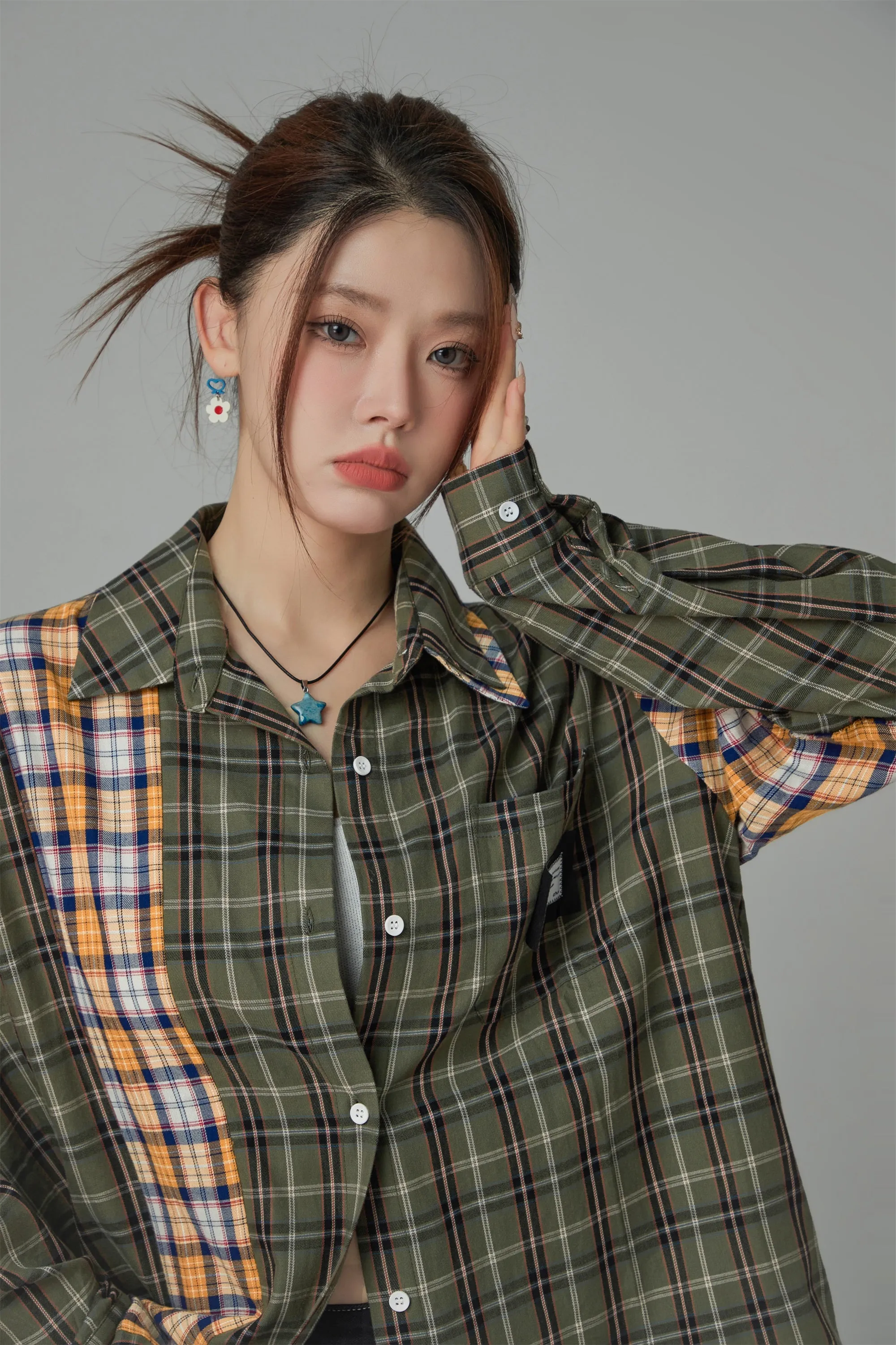 Checked Loose-Fit Shirt